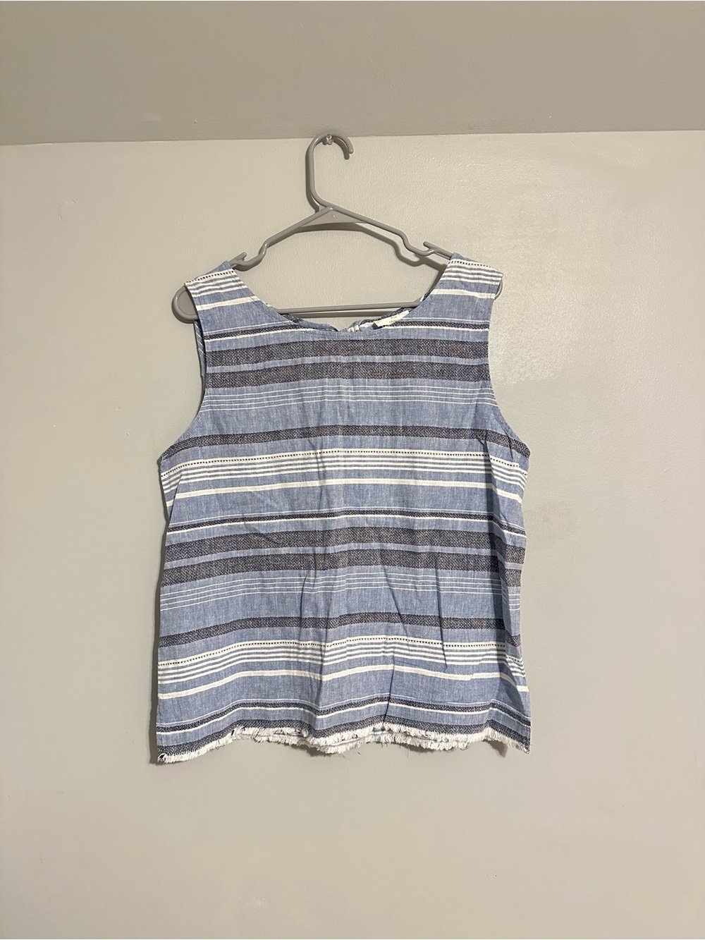 LOFT Outlet Women’s Blue Striped Lounge Tank Top Blouse Size Medium (M)